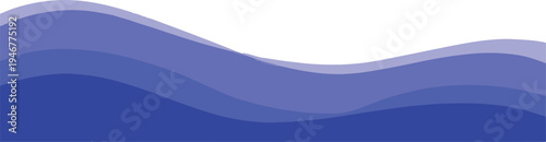 Abstract blue wavy layers background, smooth gradient curves, modern fluid design element for banners and websites