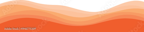 Abstract orange wavy layers background, smooth gradient curves, modern fluid design for marketing and web