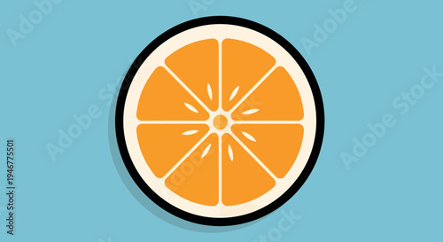 A simple illustration of an orange slice.