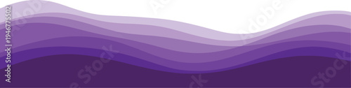 Abstract flowing waves of purple shades, modern background design with layered curves and soft gradient effect, copy space, smooth wave, color gradient