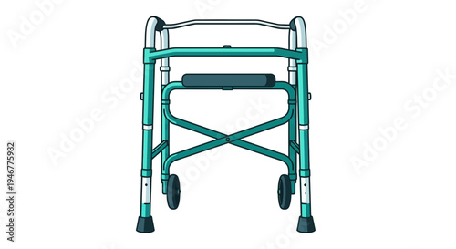 Medical Mobility Aid Illustration Showing The Functionality And Support For Assisted Movement