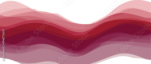Abstract flowing waves of red shades, modern background design with layered curves and soft gradient effect, copy space, smooth wave, color gradient