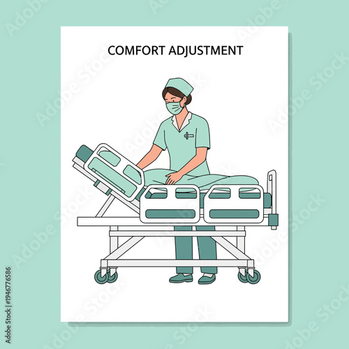 Medical Professional Adjusts Hospital Bed For Patient Comfort And Optimal Positioning