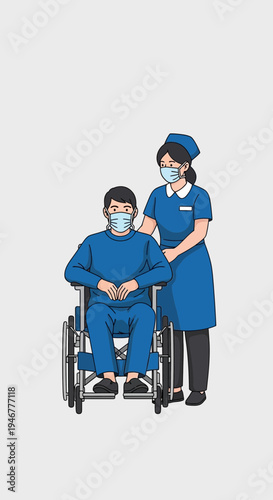 Medical Professional Cares For Patient, Providing Support And Assistance In A Healthcare Setting