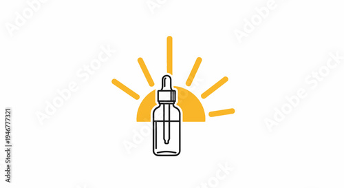 Icon of a bottle with sun.