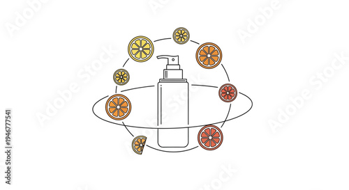 An illustration of a bottle with germs.