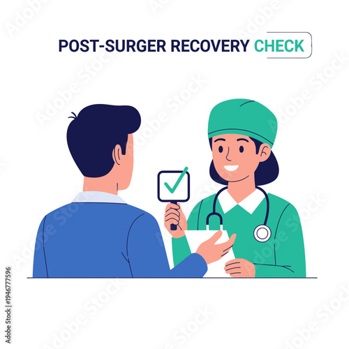Medical Professional Conducting Post-Surgery Examination With Patient For Recovery Evaluation