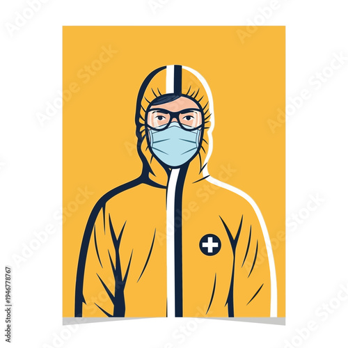 Medical Professional In Protective Gear Representing Healthcare During Global Pandemic Crisis