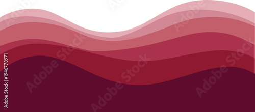 Rich red and burgundy layered waves creating an abstract, sophisticated background with depth and texture, abstract art, abstract shape, bold color