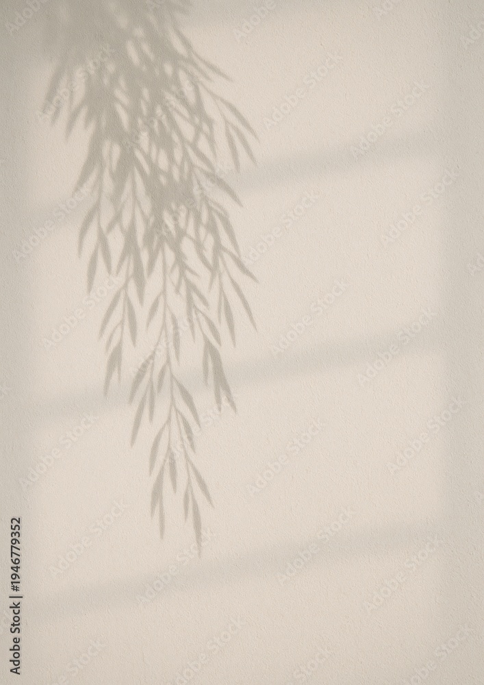 Naklejka premium Minimalist shadow leaves elegance