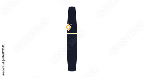 A black pen with gold accents.