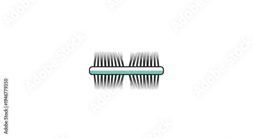A comb with teal handle.