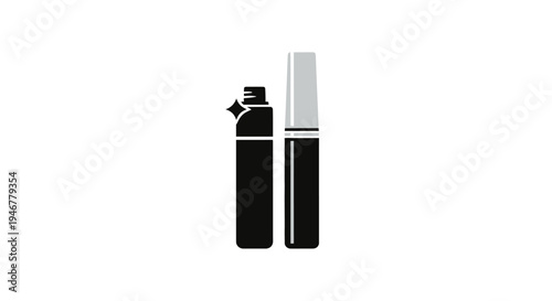 Black and white deodorant stick and spray.