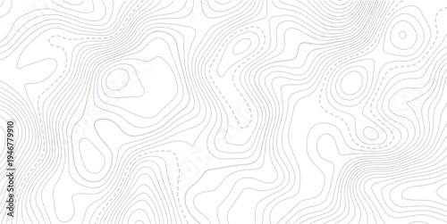 Topographic contour map on dark background. Vector grid map.Topographic map background concept. Topo contour map. Rendering abstract illustration.