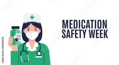 Medical Professional Promoting Medication Safety During Dedicated Awareness Week Event