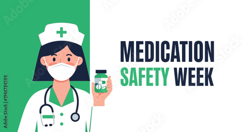 Medical Professional Promoting Medication Safety During National Awareness Week Campaigns