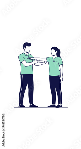 Medical Professional Providing Physical Therapy And Rehabilitation Guidance To Patient For Wellness