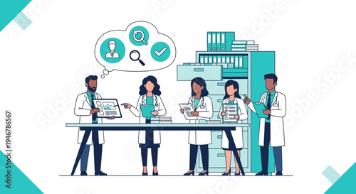 Medical Professionals Discuss Analysis and Research Findings in a Collaborative Environment