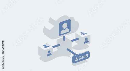 Software as a Service cloud computing concept.