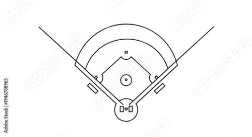 Baseball Field Layout Diagram.