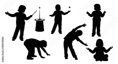 Children Silhouettes: Magic, Play, and Movement Collection