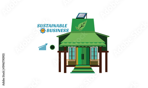 Eco Green Building ESG Concept