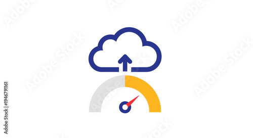 Cloud storage and data transfer concept.