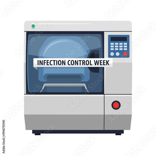 Medical Sterilization Unit Illustration: Advanced Technology for Infection Control Practices