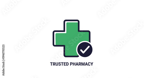 Medical Symbol of Trust: Illustrative Icon for Healthcare Services and Pharmacy Branding