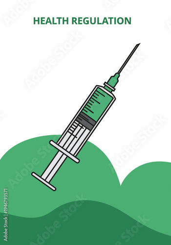 Medical Syringe Illustration Representing Healthcare Innovation And Regulation In Modern Times