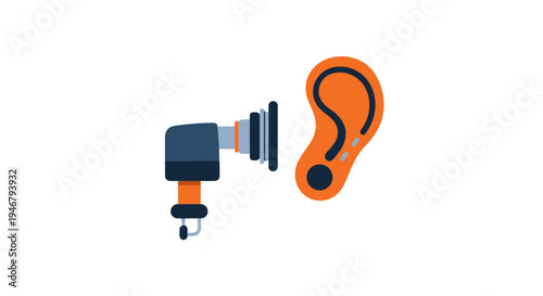 Medical Tool Inspecting Ear and Diagnose Hearing Problems, Illustrated Concept