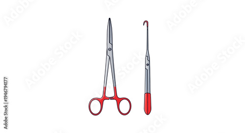 Medical Tools: Surgical Instruments Presented on a Clean White Background for Healthcare