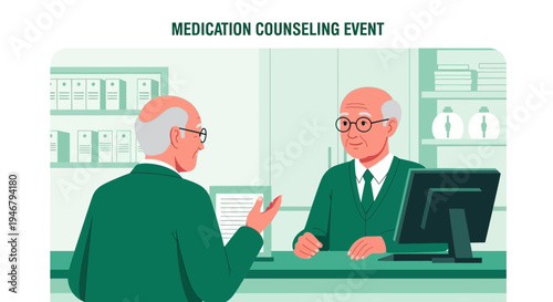 Medication Counseling Session Depicting Medical Dialogue And Treatment Consultation