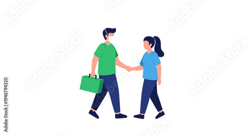 Meeting During Pandemic: Healthcare Professional With Patient, Business Collaboration, New Normal