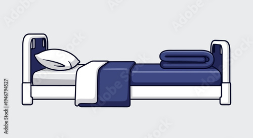 Minimalist Bed Depiction Demonstrating Relaxation, Comfort, And Sweet Dream Visuals