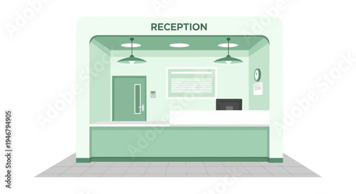 Minimalist Clinic Reception Area Design for Healthcare and Medical Environments