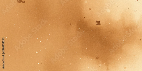 A vintage grunge abstract of aged brown paper texture with yellowed patterns and macro liquid bubbles resembling water drops on a dirty glass window surface