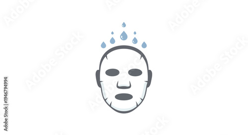 Sweating face with headphones on.