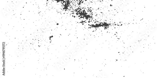 A grunge black ink splat background featuring a liquid paint splash pattern and dirty stain texture on an artistic paper illustration vector design