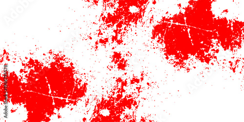 A red grunge background with artistic ink splats and paint splashes creates a textured vector illustration featuring drips and spray spots for a bold Christmas wallpaper design