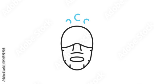 A simple line drawing of a hot face.