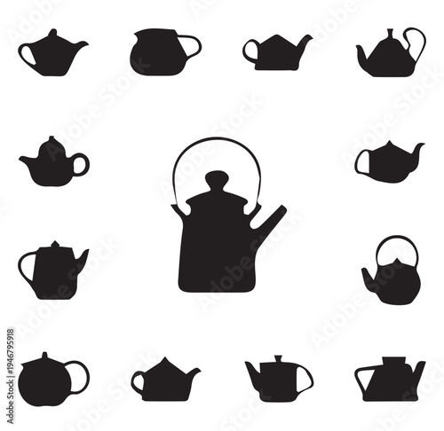 set of tea icons