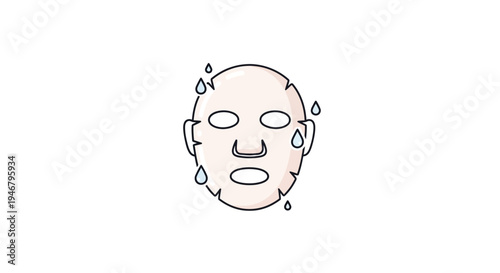 A cartoon face with sweat drops.