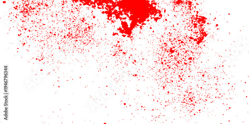 Red paint splashes and ink splatters create a grunge texture design with blood-red droplets on a decorative paper backdrop, perfect for an artistic wallpaper pattern or Christmas card illustration