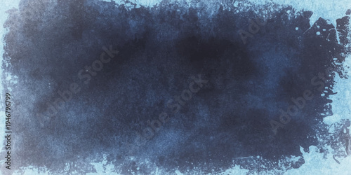 Abstract blue grunge background with dark storm clouds and smoke texture featuring copy space for a moody night sky wallpaper design