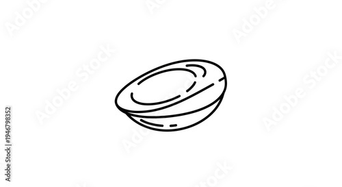 Minimalist Elliptical Form Vector Illustration Suitable for Various Design Applications