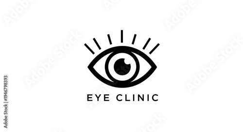 Minimalist Eye Clinic Logo Depicting Vision Care And Modern Ophthalmology Services