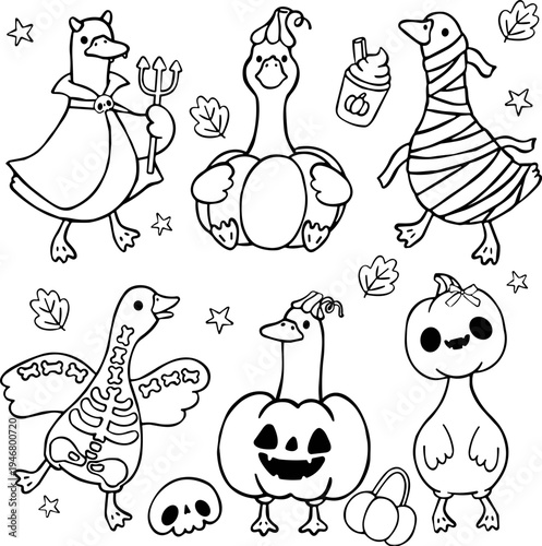 Halloween silly goose svg,