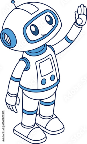 Isometric Robotics and Artificial Intelligence Icon Set - Industrial Automation, Cybernetic Animals, and Humanoid Droids