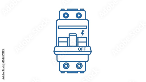 Electrical Circuit Breaker Switch in Off Position.